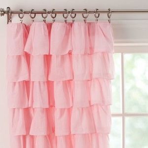 Two Pottery Barn Kids Semi Sheer Ruffle Drapes
